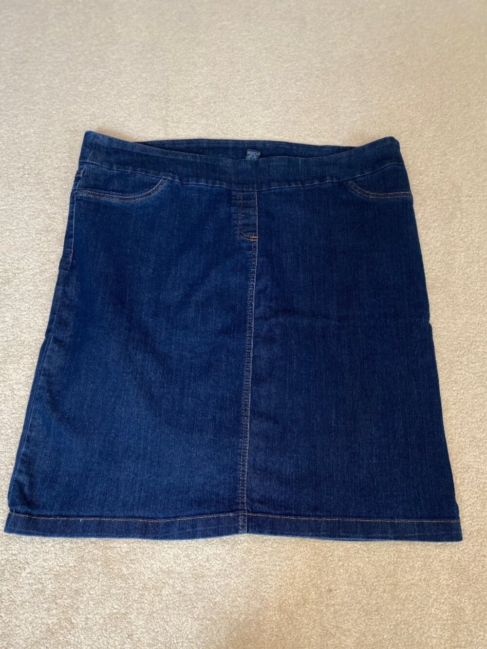 Westbound Woman   Classic Denim Stretch Jean Skirt Size 22W Modest Wear